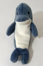 Ty Beanie Babies Echo the Dolphin D.O.B. December 21st 1996 Retired 