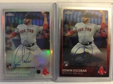 Edwin Escobar 2015 Topps Chrome Refractor 280/499 Auto Boston Red Sox +Base Auto