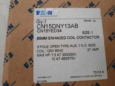 Eaton NSB CN15DNY13AB Other Contactors 3P 27A 120V 600Hz 1NO EA