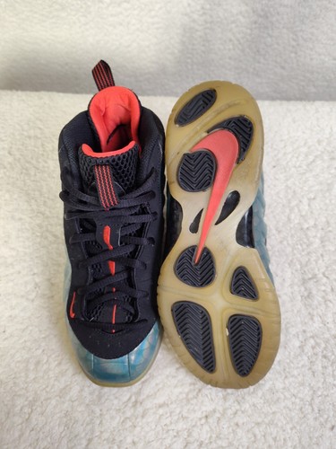 Nike Little Posite One PRM Gone Fishing Boys Sneakers 2.5Y Blue Lace Up Shoes - Picture 8 of 18