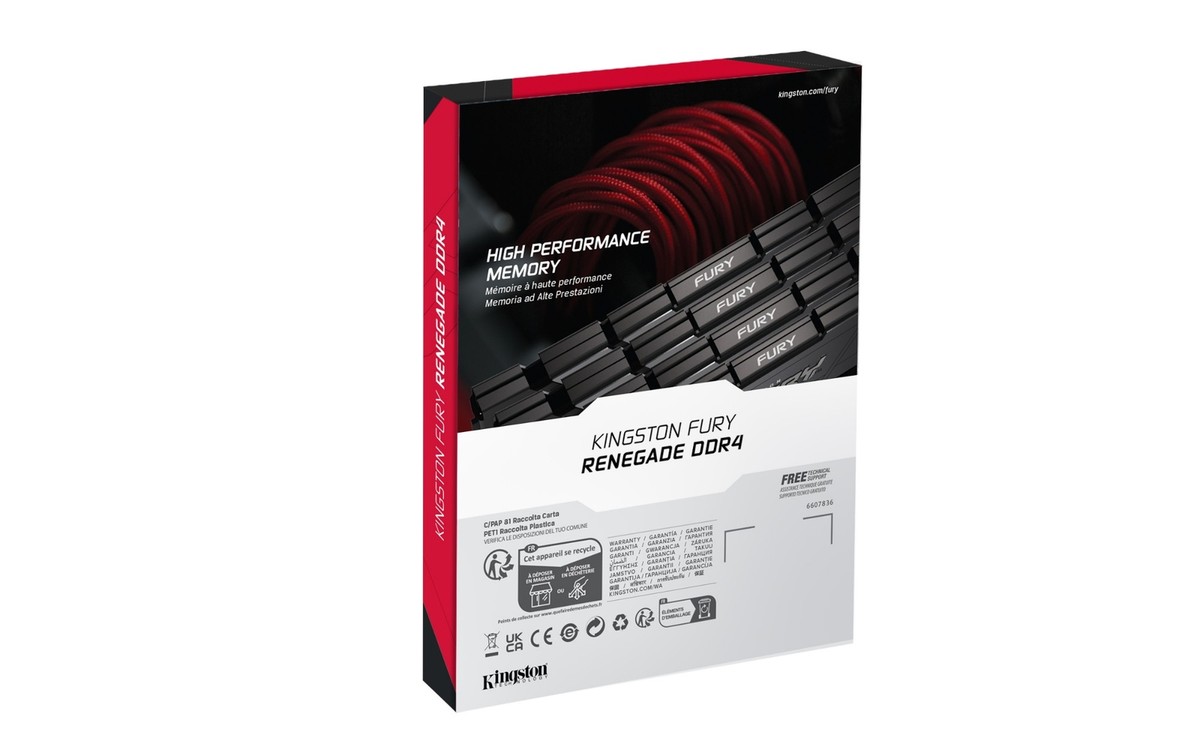 Kingston Technology FURY 16GB 3600MT/s DDR4 CL16 DIMM 1Gx8 