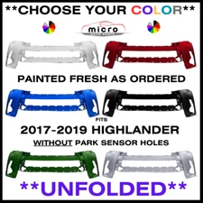 NEW FRONT BUMPER FOR 2017-2019 HIGHLANDER PAINTED *CHOOSE YOUR COLOR* TO1000427