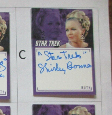 Star Trek TOS Archives & Inscriptions Shirley Bonne (STAR TREK