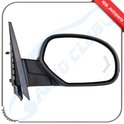 RH For 2007-13 Chevy GMC Chrome Power Memory Fold Heated Side Mirror Arrow Light