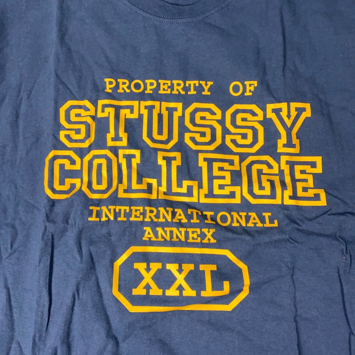 Stussy Property Of Tee Shirt Mens XXL Blue College | eBay