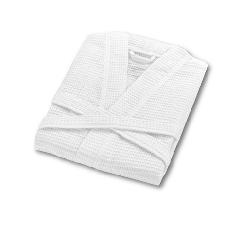 WAFFLE COTTON DRESSING GOWN KIMNO SOFT LIGHTWEIGHT BATH ROBE FOR MENS WOMENS - Picture 7 of 7
