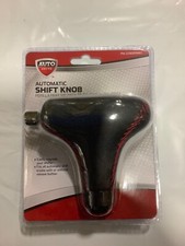Universal Automatic Shift Knob Replacement W Release Button-black W Red Stitch