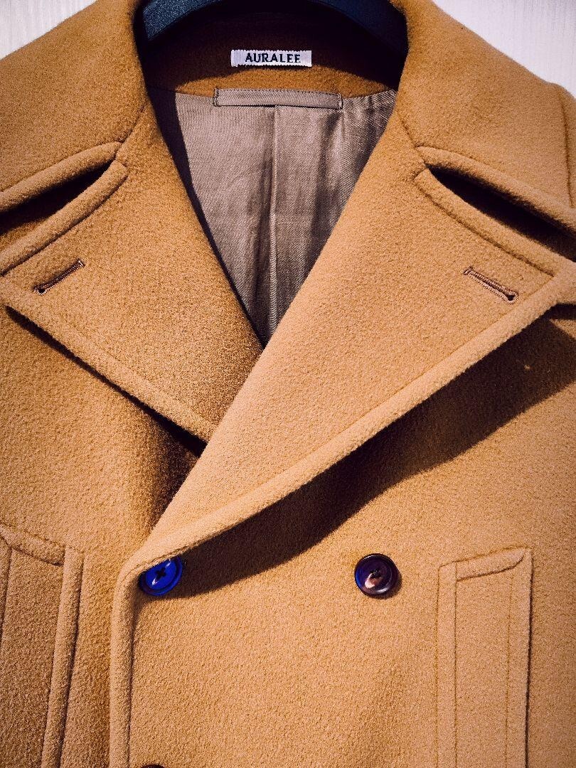 ジャケット・アウター AURALEE BEAVER MELTON P-COAT SIZE 4 Auralee Beaver Melton P-Coat 4 Excellent Condition JAPAN