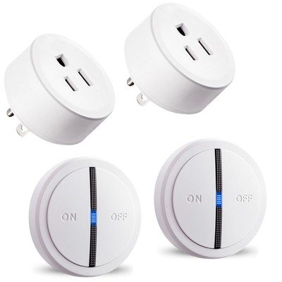 Wireless Remote Control Outlet Light Switch 1200W for Household Appliances 2Pack