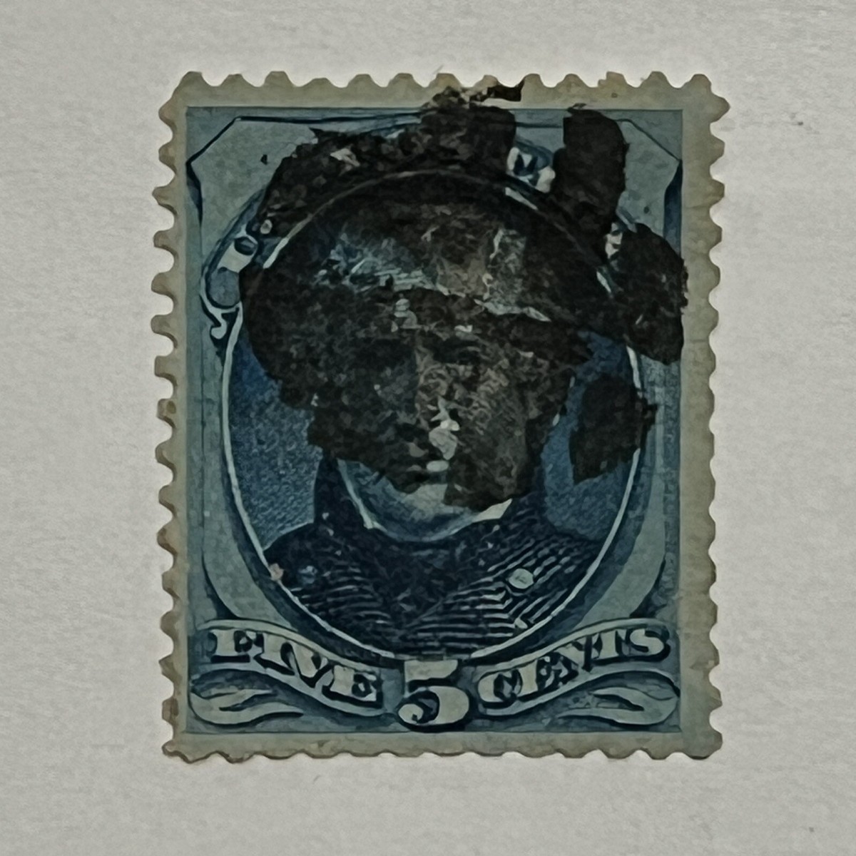 RARE 1879 U.S. 5C STAMP #185 ZACHARY TAYLOR WITH FANCY SOTN CANCEL