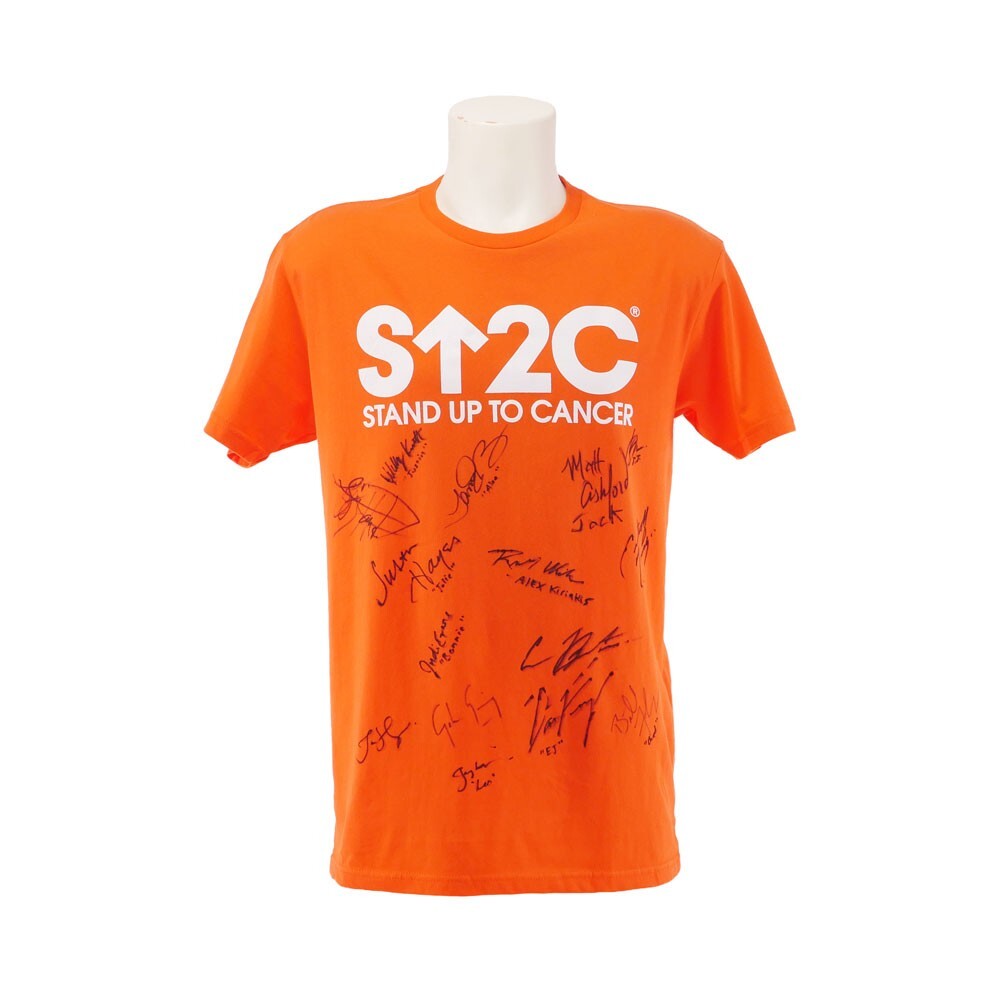 Days of our Lives Cast Signed Stand Up To Cancer T-Shirt (Orange) (1