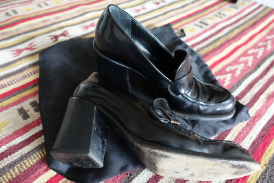 Prada Pumps 39, schwarz, Blockabsatz 8 cm
