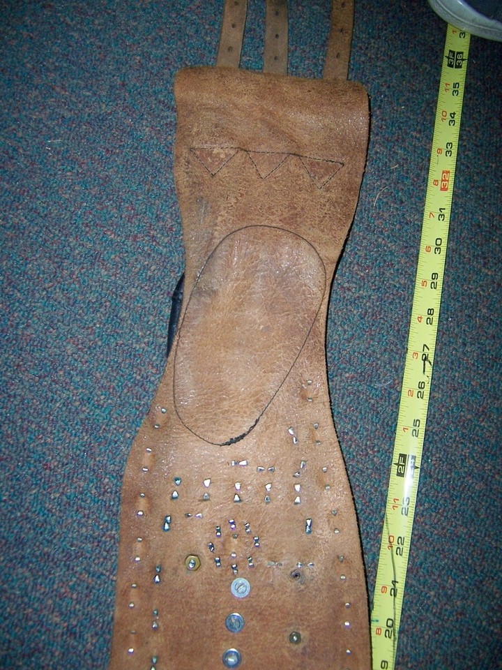 Vintage Leather Motorcycle Kidney Belt studded U S Roadmaster with sip