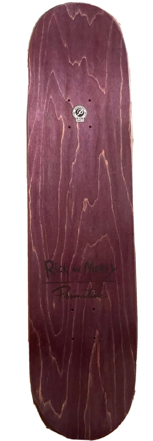 Primitive Skateboard Rick And Morty Psychedelic Skateboard Deck,  Mint, Rare
