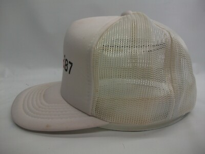 vintage looking hat with #87 on it, new condition Coin Co 87 Hat Vintage White Snapback Trucker Cap | eBay main image 3