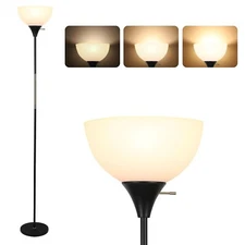 Floor Lamp, Dimmable Standing Lamp, 3 Levels Brightness Led Floor Lamp Rotary...