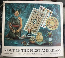 "Night of the First Americans"  Kennedy Center promo poster; 1982; VG; $150