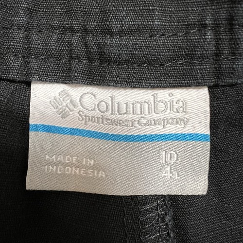 Columbia Shorts Women's 10 Black Mid Rise Cotton Pocket Trail Vacation Cruise 4" - Picture 9 of 18