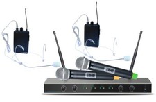 E-Lektron IU-4011MH UHF Funkmikrofon System 2 Hand- / 2 Headset-Mikrone 4-Kanal