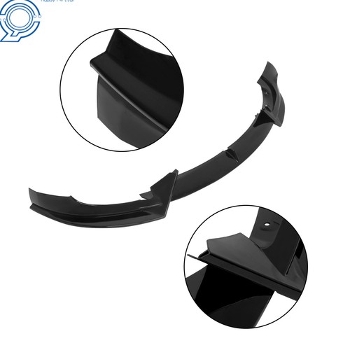For 2020-24 Tesla Model Y Front Bumper Lip Splitter Spoiler Glossy Black V-Style - Picture 12 of 24