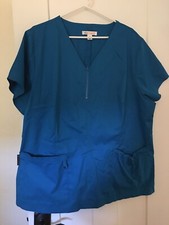   KOI STRETCH   LADIES TURQUOISE SCRUB TOP  SIZE 3X