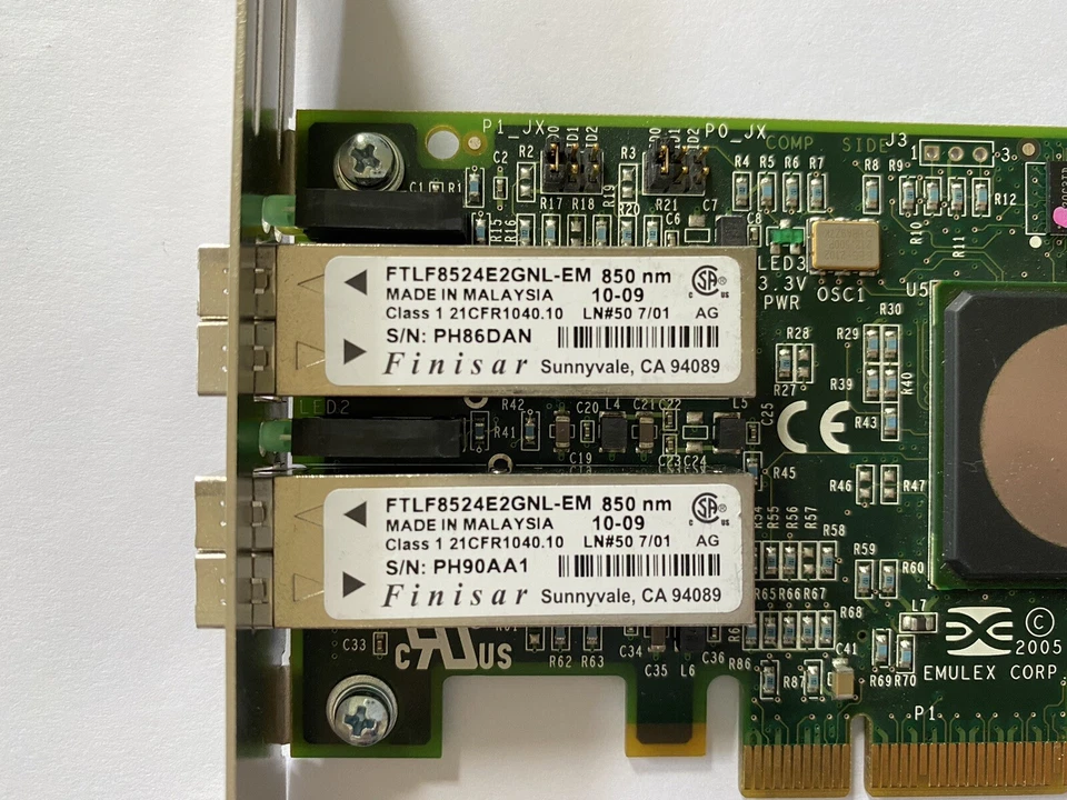 HP 4GB Emulex A8003A FC PCIE HBA LPe11002 A8003-60001 397740-001 FC1110406-01C - Image 2 of 4
