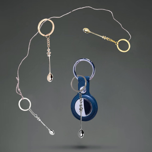 4PCS Mini Crown Spoon Keychain Pendant Necklace, Mini Spoon Teaspoon - 第 6/12 張圖片