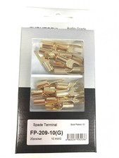 20x Furutech FP-209-10 G Reinkupfer Kabelschuhe Gabelöffnung 4mm vergoldet 8AWG