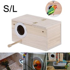 Bird Breeding Box Cage Nest For Parrot Nesting House Lovebirds Finch Wooden