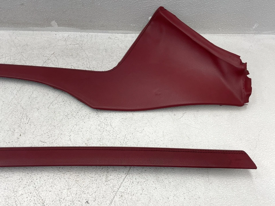 Juego de molduras de consola central izquierda derecha 13-16 Mercedes SL550 SL400 R231 rojo 1587 OEM Foto 2 de 4