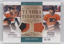 2014 Artifacts Green 36/36 Braydon Coburn Scott Hartnell #TT-HC Dual Patch 0o5t