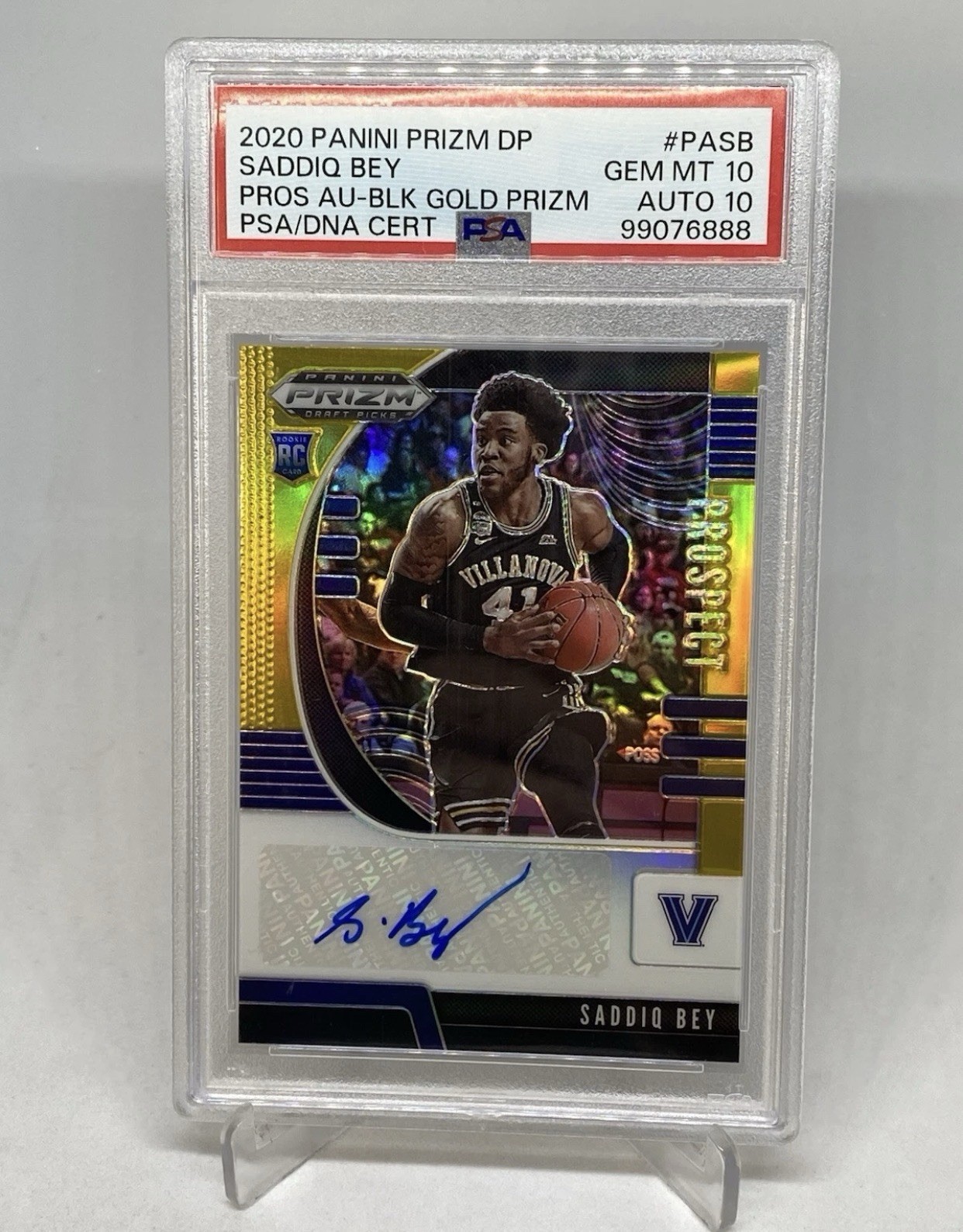 2020  Prizm Pros BLK ROOKIE GOLD AUTO Saddiq Bey RC  #5/5 PSA 10 POP1 COLLECTION
