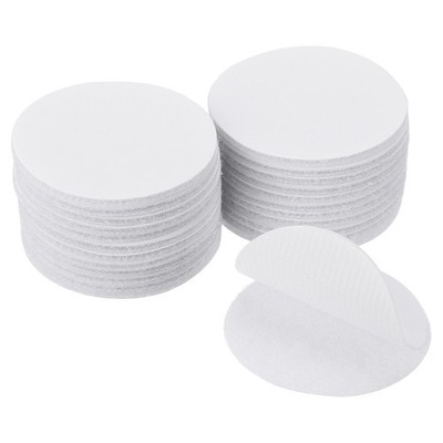 24 Paare runde 2'' Haken- und Schlaufen-Klettverschlüsse für DIY, Weiß