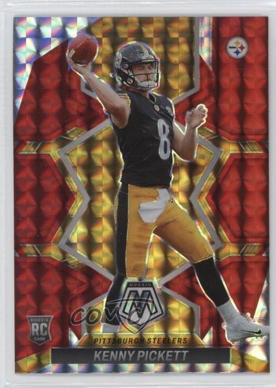 2022 Panini Mosaic Rookies Red Mosaic Prizm Kenny Pickett #301 Rookie RC 0i5q