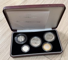 5 Coin Silver Proof Family Collection Set – Britannia, £2 DNA, £5 Crown & More