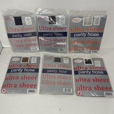 6 Packs Ultra Sheer Pantyhose Nylon Stocking Queen Size Extra Wide Mixed Colors