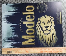 16x12 Modelo Especial Mexican Metal Bar Sign Beer Reproduction Lion