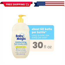 Baby Magic Tear-Free Gentle Hair and Body Wash for Infants, Soft Powder Scent