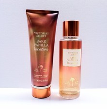 Victoria's Secret BARE VANILLA VACATION Fragrance Lotion and Fragrance Mist