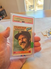 1977 Topps # 170 Thurman Munson Yankees VG EX PSA 4