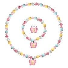Msnailfly 15.5 inches necklace and 6.6 bracelet , multicolored