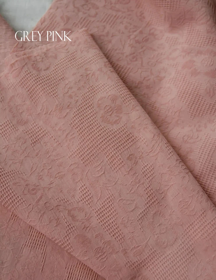 55'' Wide By Yard Vintage Plaid Lace Jacquard Cotton Fabric For Shirt Dress - Image 4 of 4