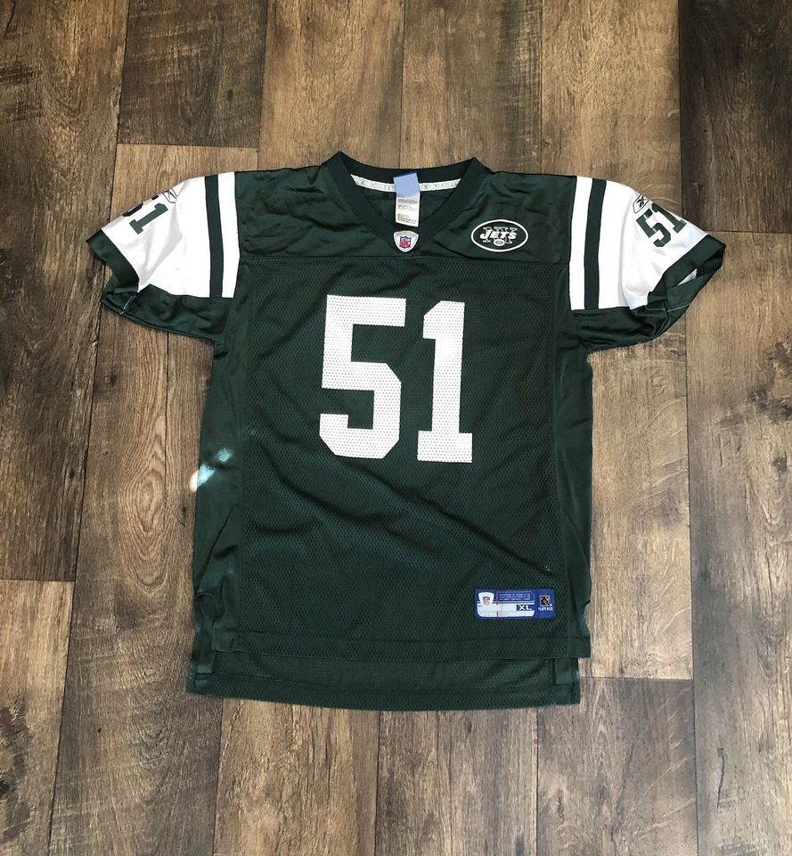 Camiseta Reebok New York Jets Jonathan Vilma YOUTH XL Throwback EXCELENTE FORMA Foto 2 de 4