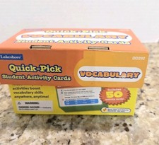 Lakeshore Quick Pick Vocabulary Student Activity Cards DD292 50 Cards Ages 6