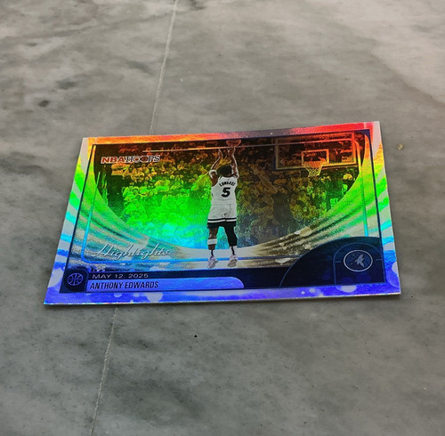 Panini NBA Hoops Hoops Highlights Anthony Edwards Timberwolves Basketball Card