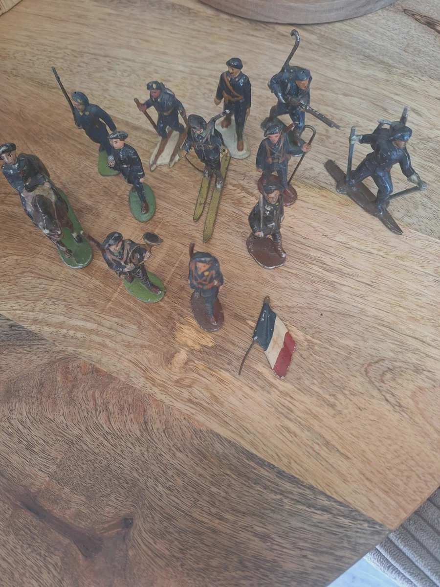 Lot Sodat Quiralu plomb cheval canon militaire jouet ancien