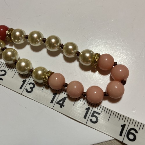 J Crew Goldtone Orange Coral Bubble Bead Balls Necklace 30” - Picture 6 of 6