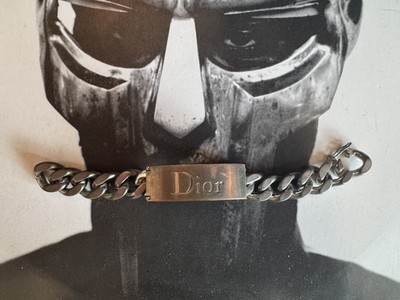 Christian Dior Silber Gourmette Kette Armband Logo Lipgloss Duo Unisex Schmuck