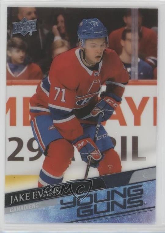 2020-21 Upper Deck Young Guns Clear Cut Jake Evans #247 Rookie RC 2tb