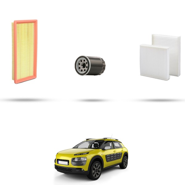 Hoffcar Wartungsset - 3 Filter FüR Citroen C4 Cactus 1.2 Puretech 96KW Ab 201-image